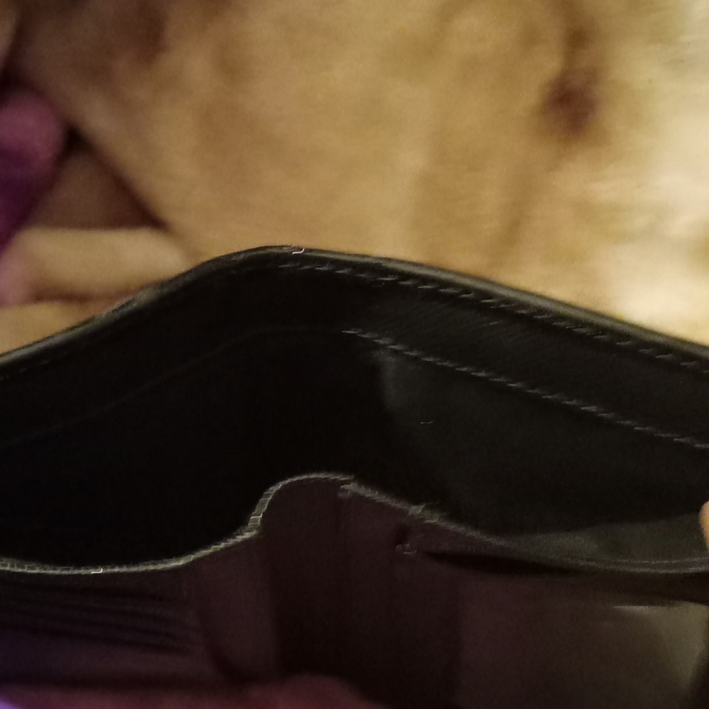 Coach Madison Op C Black Patent Leather Bi-fold Wallet With Gold Accents EUC - Picture 10 of 13